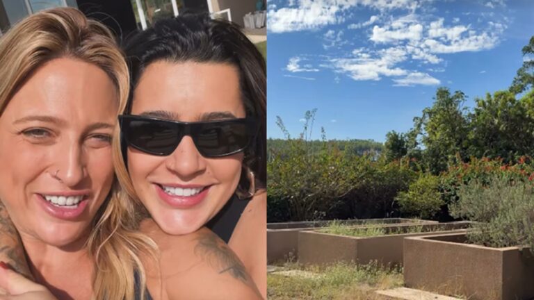 Lauana Prado e a noiva compram mansão com horta, quadras e piscina em meio à natureza