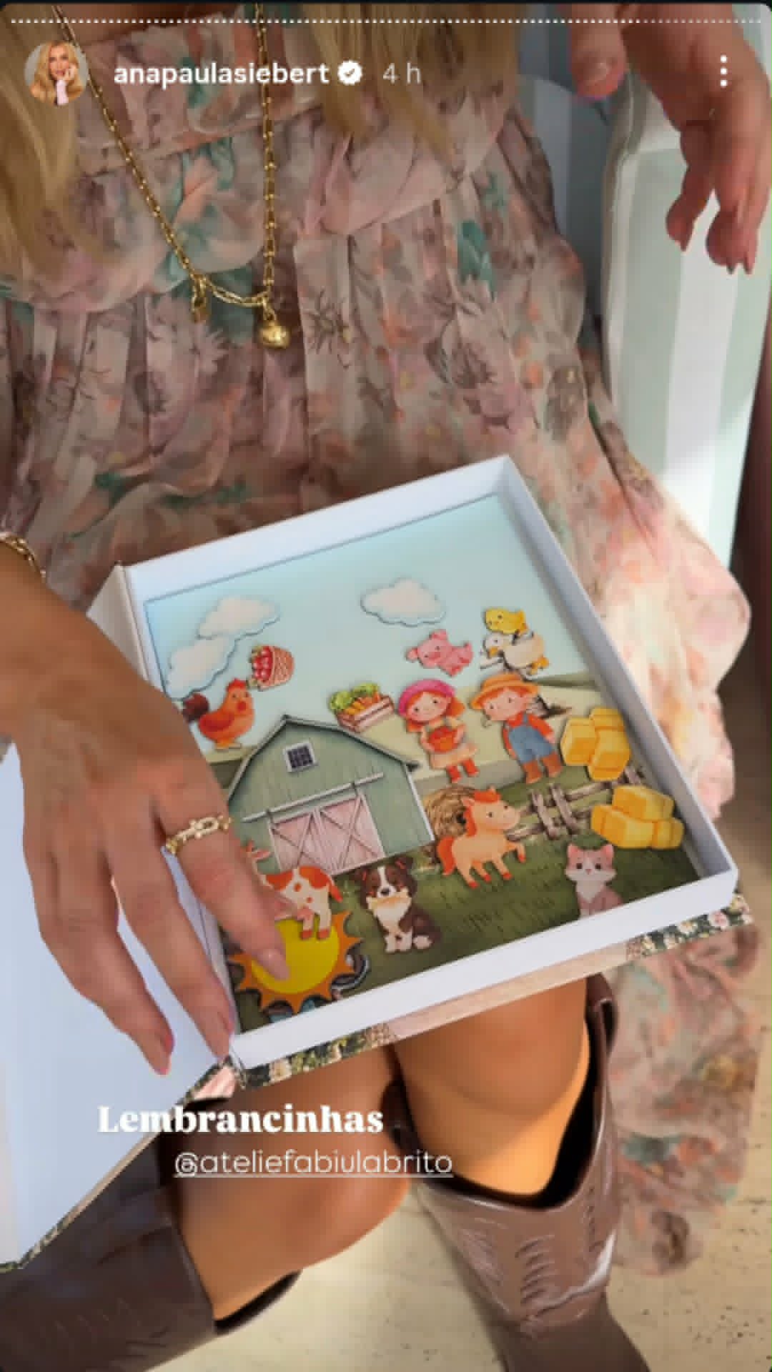 Ana Paula Siebert mostra lembrancinhas do aniversário de Vicky Justus - Foto: Reprodução/Instagram