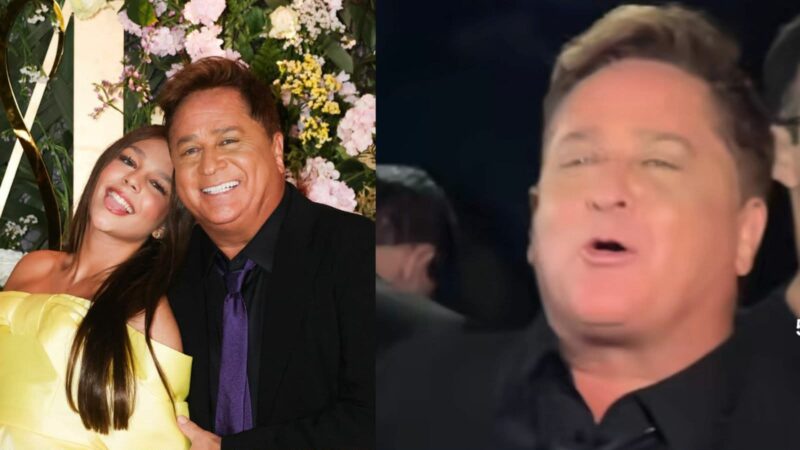 Leonardo causa na festa da neta
