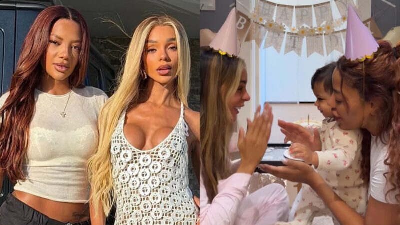 Filha de Ludmilla e Brunna celebra aniversário de 1 ano com bolo luxuoso e delicado