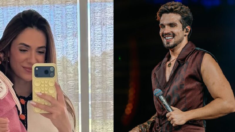 Tá crescendo! Filha de Luan Santana rouba a cena ao surgir enorme no colo da mãe