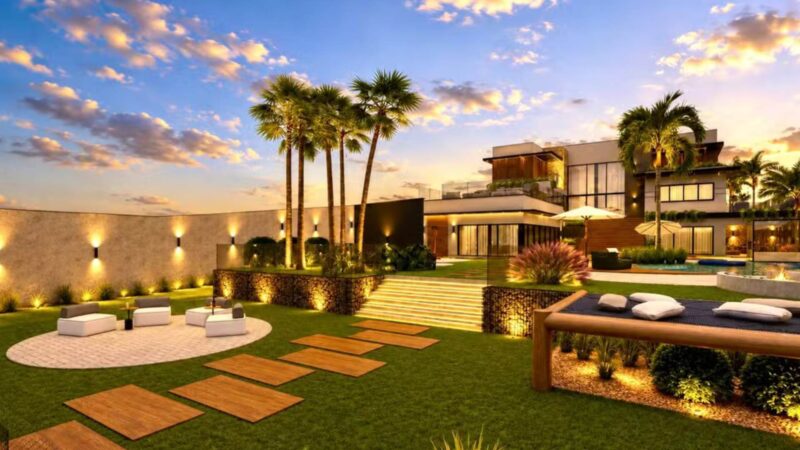 Cantor sertanejo constrói mansão de 1.500 m² com piscina de resort e campo de futebol privado