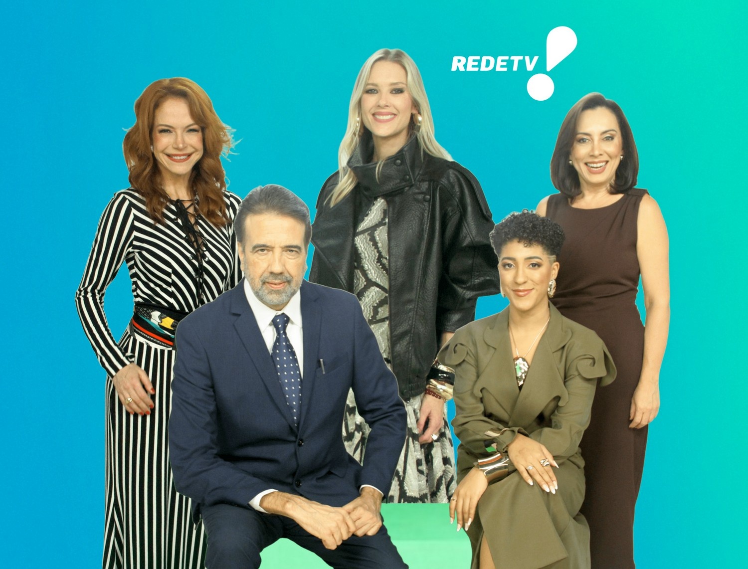 Babi Xavier, Jorge Lordello, Gianne Albertoni, Nath Finanças e Katiuzia Rios - Foto: Divulgação / RedeTV!