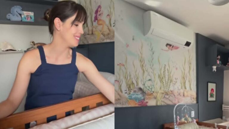 Grávida aos 34 anos, Pérola Faria abre as portas do quarto da filha com tema fora do comum