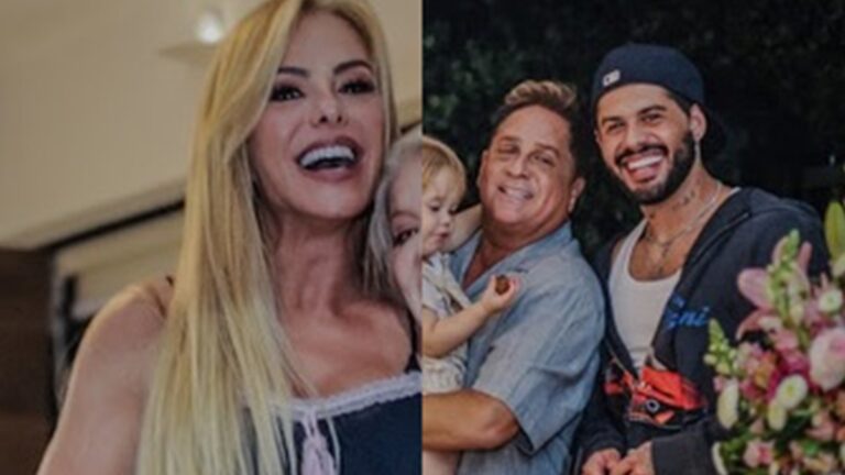 Poliana Rocha celebra aniversário da mãe com Zé Felipe, Leonardo e bisnetos: ‘Família linda’