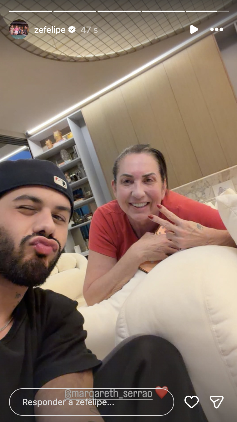 Zé Felipe e Margareth Serrão - Foto: Reprodução / Instagram