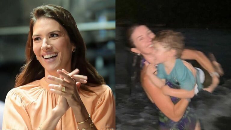 Ele cresceu! Filho de Rebeca Abravanel encanta ao surgir brincando com a mãe na praia