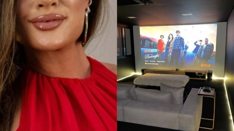 Vivendo em mansão de R$ 19 milhões, apresentadora impressiona ao mostrar sala de cinema