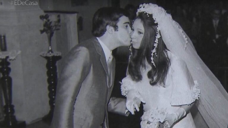 Casados há 57 anos, famosos viveram tensão no altar por atraso do noivo e hoje têm 2 filhos