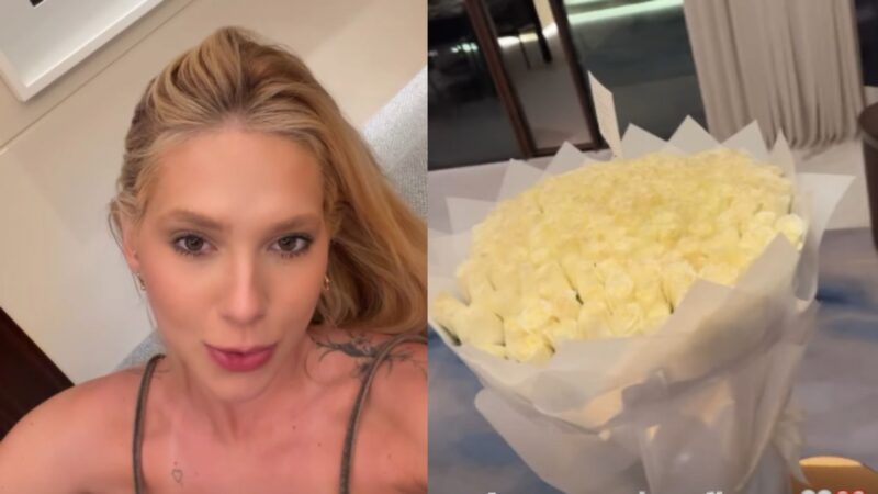 Solteira, Virginia recebe buquê de flores misteriosas; saiba quem enviou!