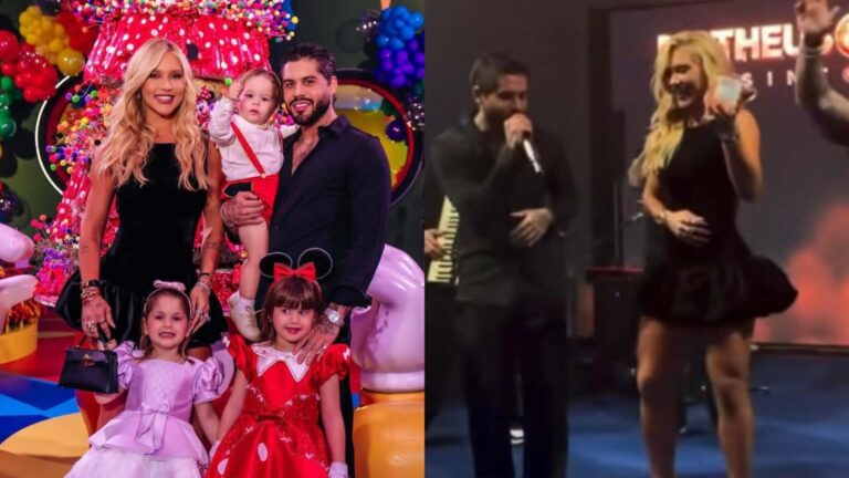 Zé Felipe e Virginia sobem no palco na festa de Maria Alice e protagonizam clima