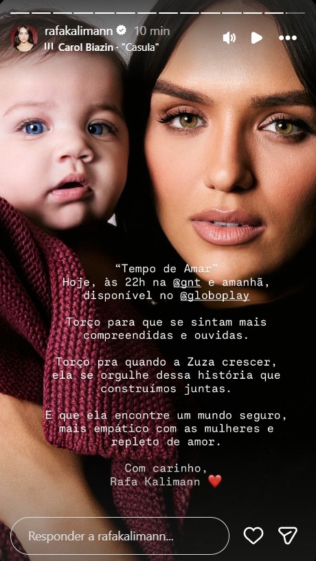 Rafa Kalimann com a filha, Zuza Helena - Foto: Reprodução / Instagram @rafakalimann