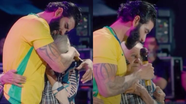Gusttavo Lima chora no palco e faz desabafo sobre a perda da mãe: 'Valorizem'