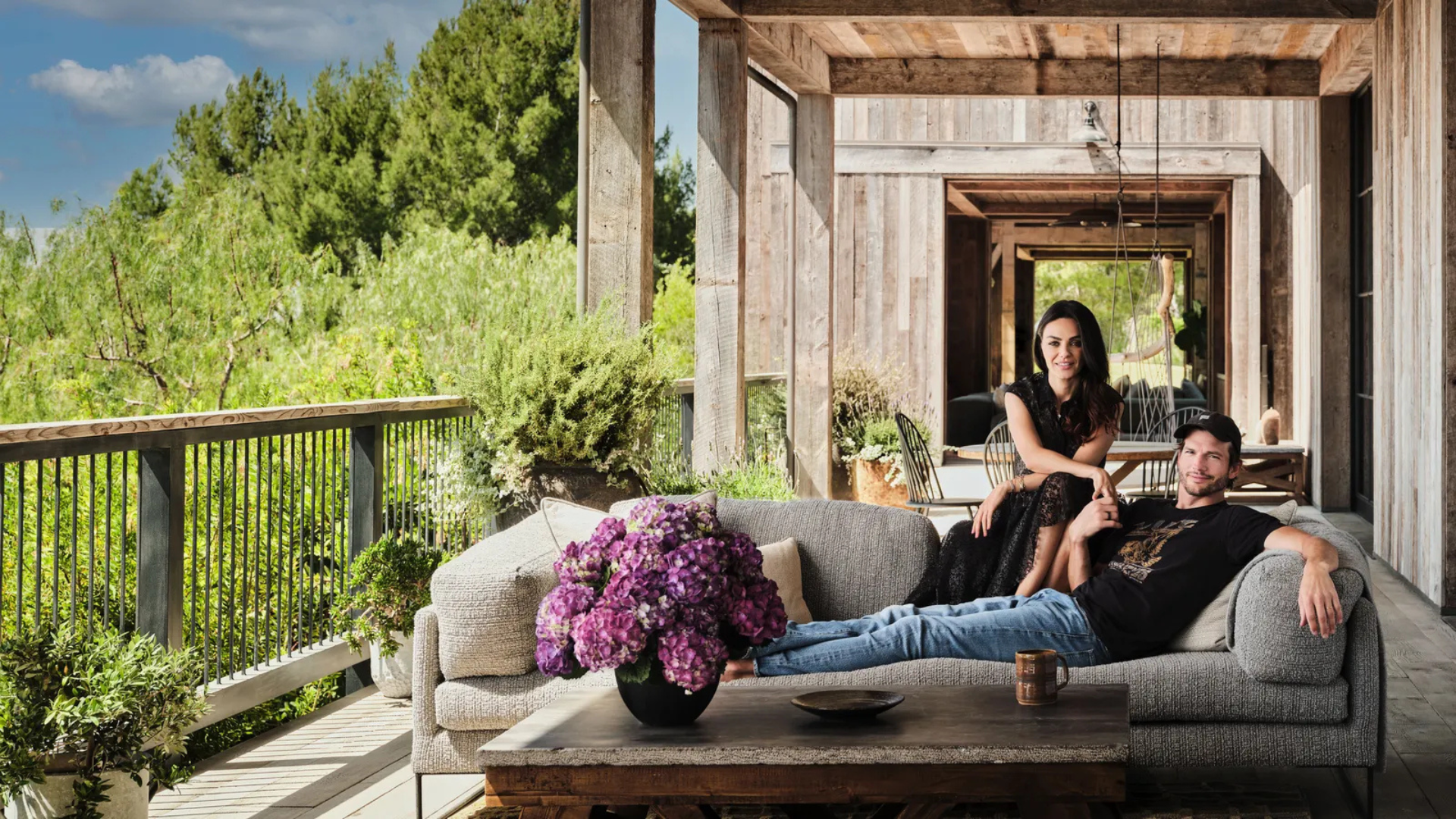 Detalhes da mansão no campo de Ashton Kutcher e Mila Kunis - Foto: Douglas Friedman/Architectural Digest