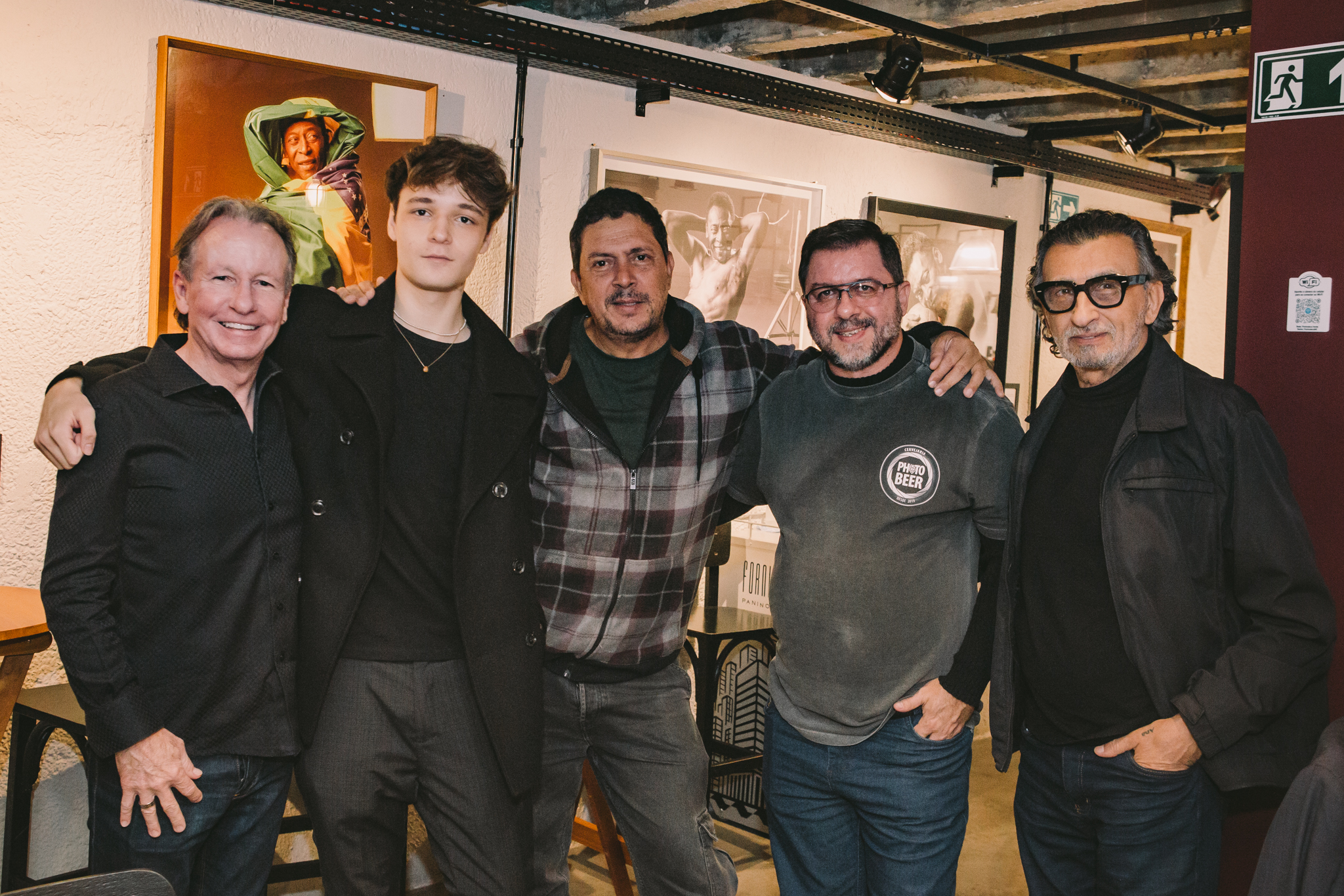 João Passos, Rodrigo Araújo, Gilberto Marques, Alex Rosa e Lionel Falcon - Foto: Heber Araújo