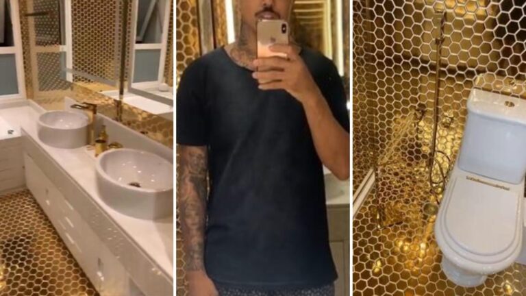 Aos 31 anos, cantor milionário vive em mansão com banheiro de ouro tecnológico
