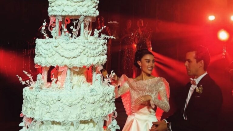Ex de atriz famosa realizou casamento de luxo na Europa com bolo que custa o valor de um imóvel