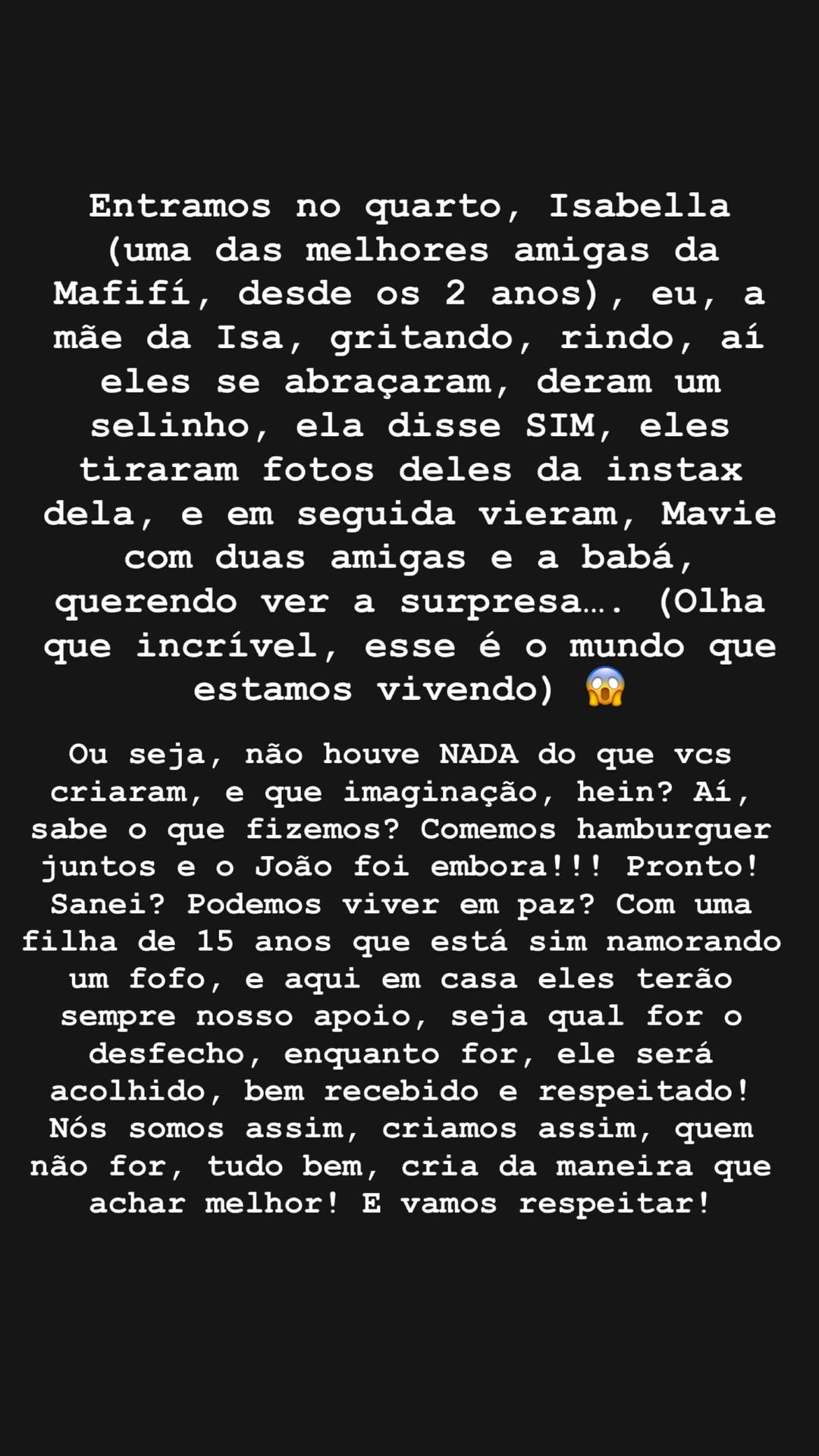Story de Thais — Foto: Reprodução/Instagram