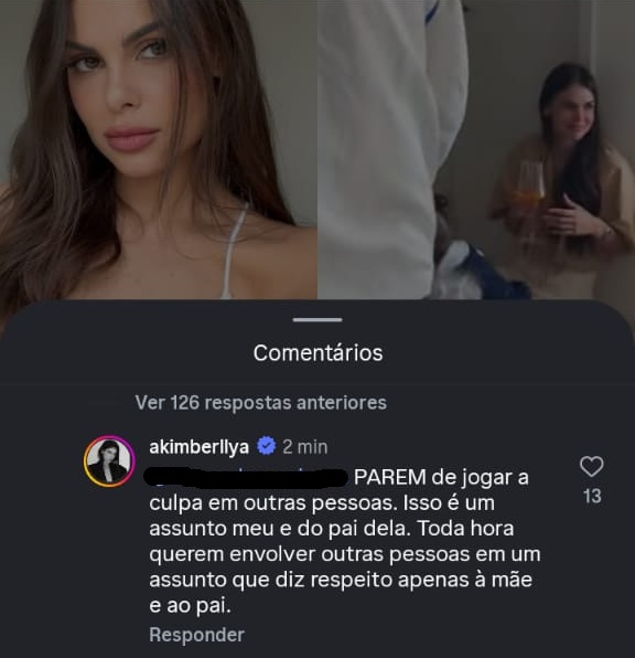 Amanda Kimberlly reage após críticas 