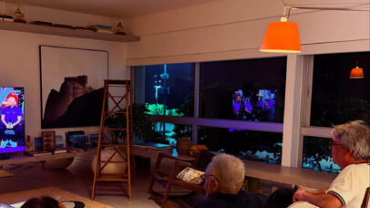 Gilberto Gil com amigos em seu apartamento no Rio de Janeiro - Foto: Reprodução / Instagram