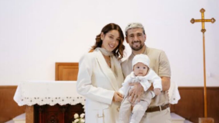 Arrascaeta celebra o batizado de seu filho