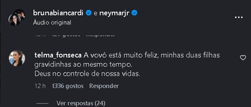 Telma Fonseca Ribeiro celebra chegada dos netos - Foto: Instagram