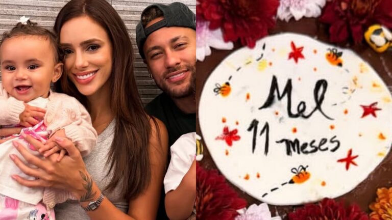 Filha caçula de Bruna Biancardi e Neymar ganha bolo encantador ao completar 11 meses