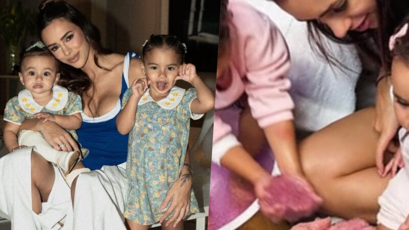 Bruna Biancardi mostra momento especial com Mavie e Mel