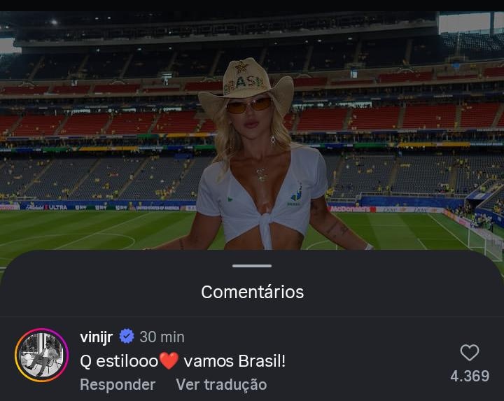 Comentário de Vini Jr