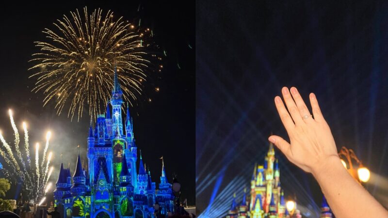 Pedido de casamento diante do Castelo da Cinderela na Disney marca viagem de família de famosa atriz