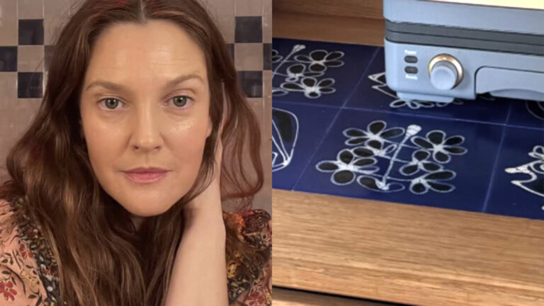 A mansão de Drew Barrymore foge do padrão com eletrodomésticos coloridos, toalhas estampadas e decoração romântica