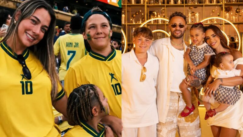 Carol Dantas mantém boa relação com a família de Neymar Jr - Fotos: Reprodução / Instagram @annamuradas @brunabiancardi