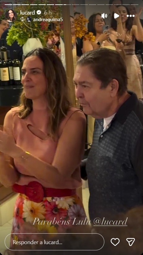 Faustão ao lado da esposa, Luciana Cardoso - Foto: Reprodução / Instagram @lucard 