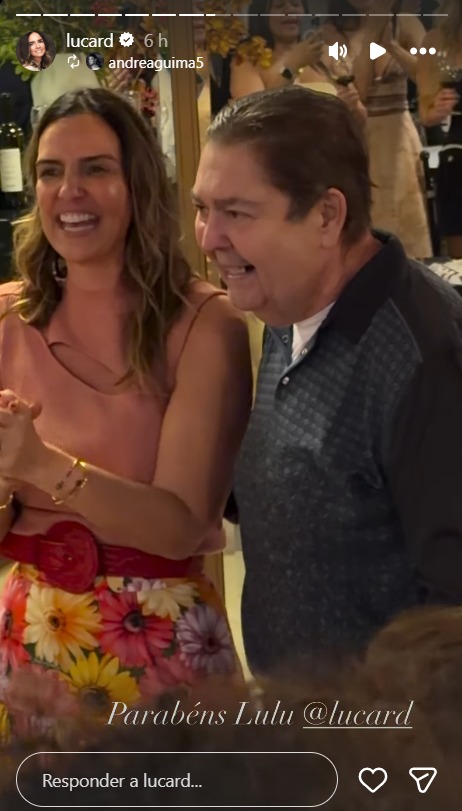 Faustão ao lado da esposa, Luciana Cardoso - Foto: Reprodução / Instagram @lucard 