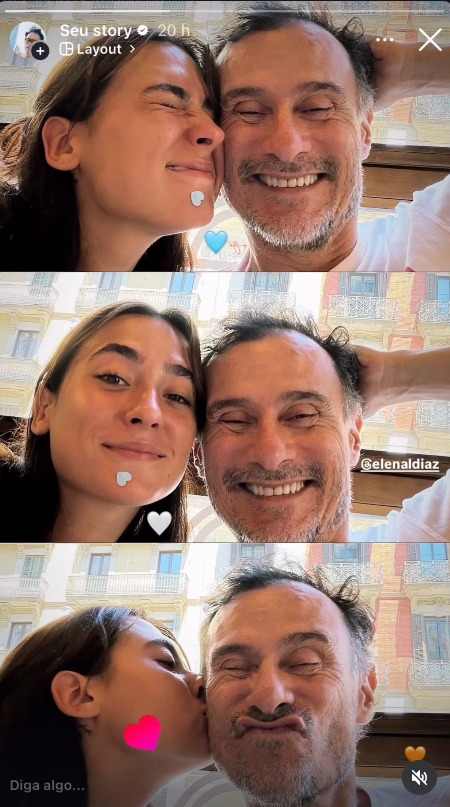Enrique Diaz com a filha mais velha, Elena - Foto: Reprodução / Instagram @enriquediazbrsil