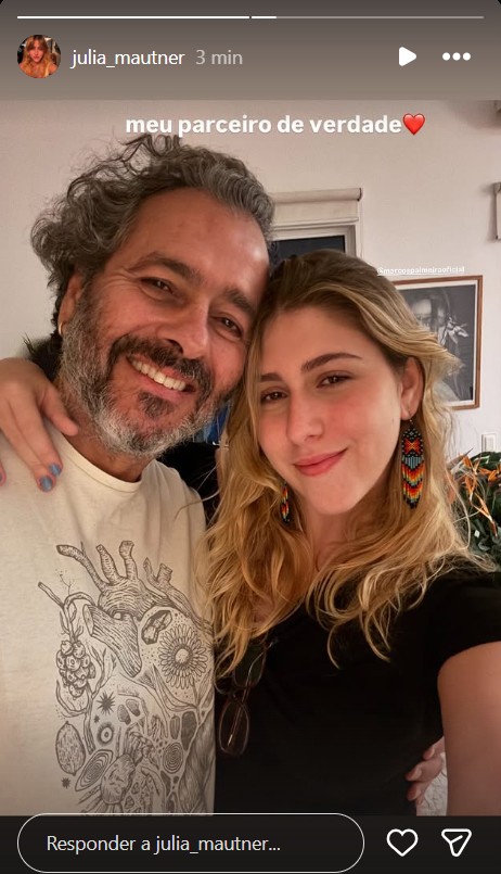 Marcos Palmeira com a filha, Julia Mautner - Foto: Reprodução / Instagram @julia_mautner