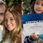 Filha de Ticiane Pinheiro e César Tralli ganha certificado em esporte diferente na escola