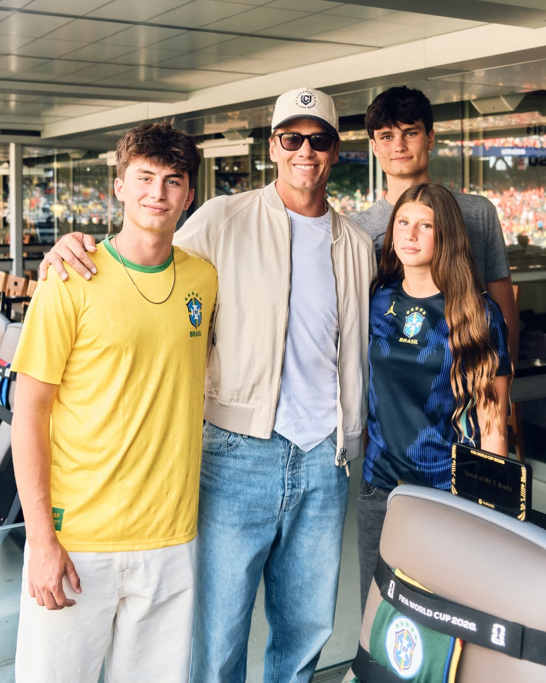 Benjamin, filho de Gisele, Tom Brady, Vivian e Jack, fruto de relação anterior do atleta