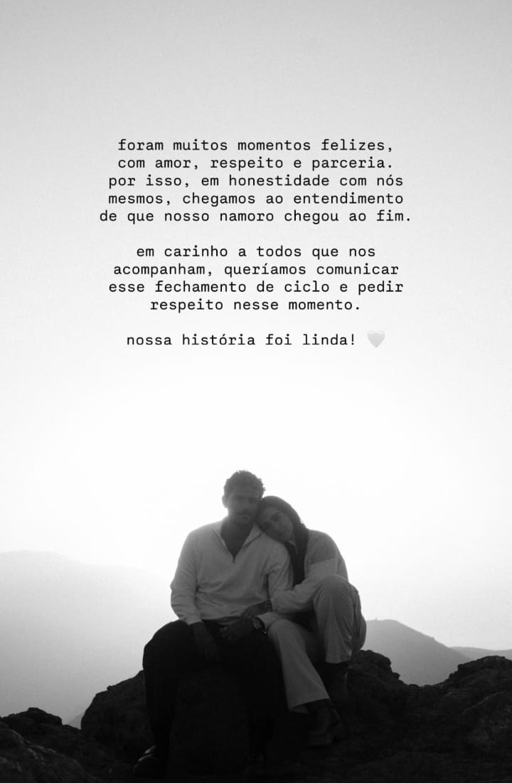 Lucas Pizane e Giovanna Lima anunciam o fim do relacionamento 