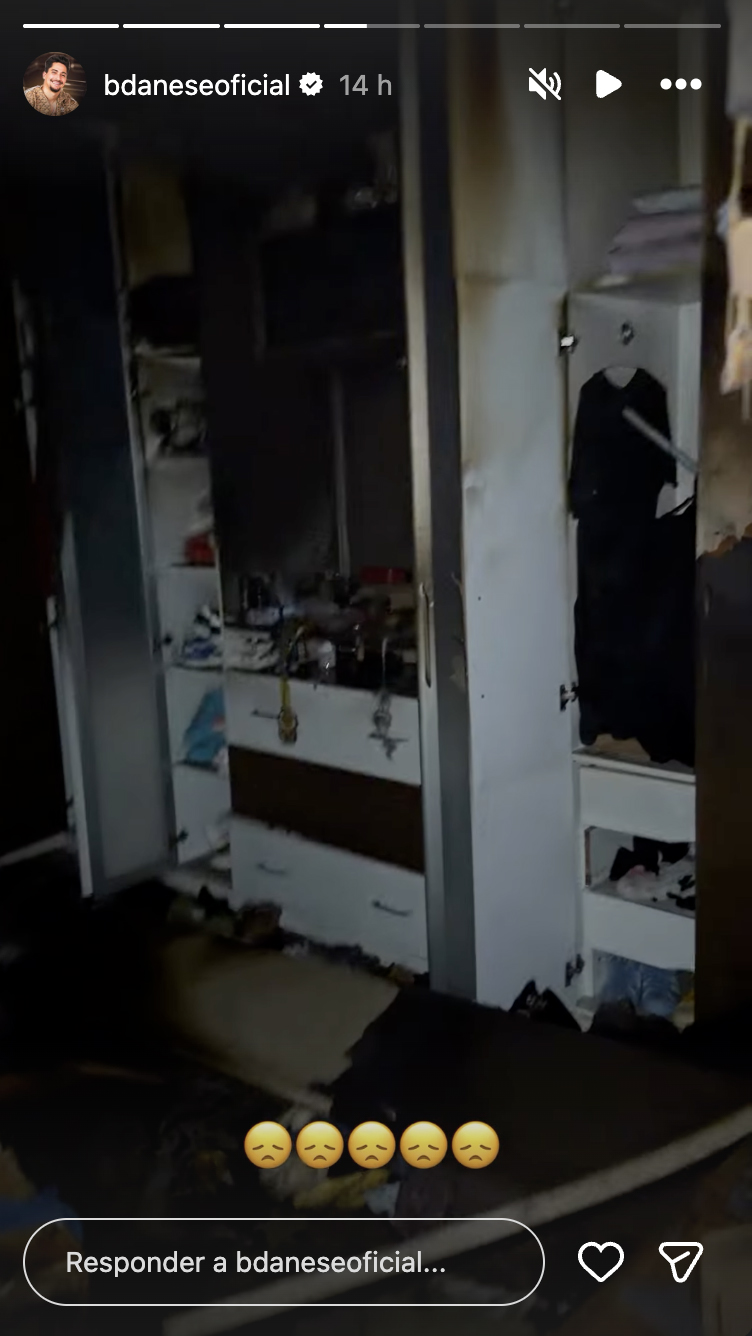 Incêndio atinge o quarto do filho de Régis Danese - Foto: Reprodução / Instagram