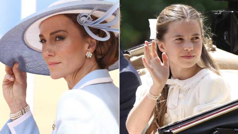 Kate Middleton e princesa Charlotte usam pulseiras com homenagem para a princesa Diana