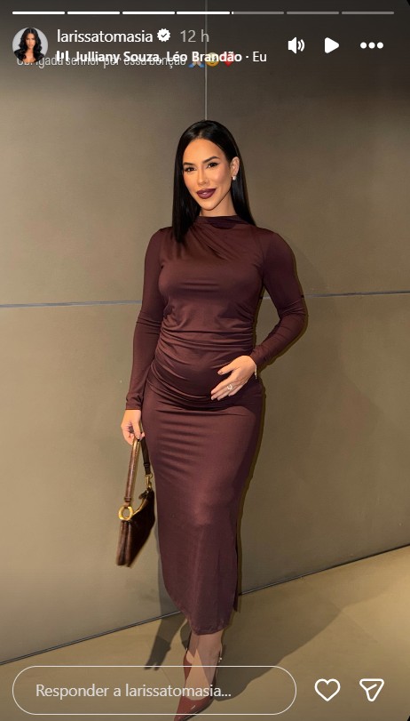 Ex-BBB Larissa Tomásia anuncia primeira gravidez - Foto: Reprodução / Instagram @larissatomasia