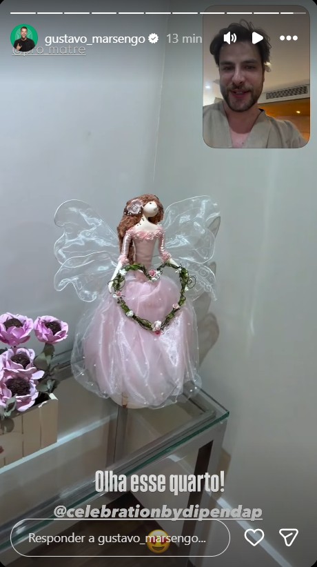 Gustavo Marsengo mostra decoração e lembrancinhas da maternidade - Foto: Reprodução / Instagram