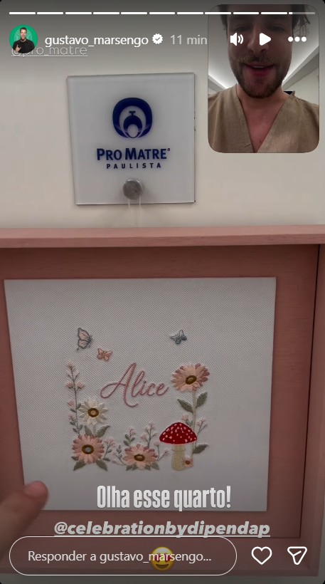 Gustavo Marsengo mostra decoração e lembrancinhas da maternidade - Foto: Reprodução / Instagram