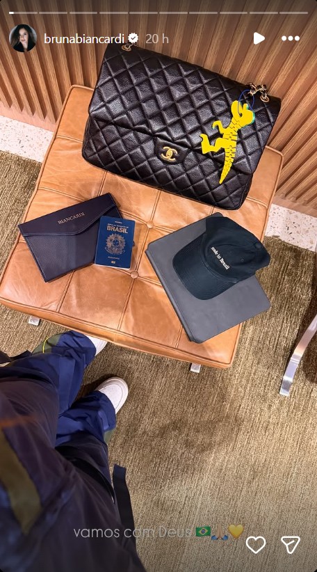 Bruna Biancardi aposta bolsa avaliada em cerca de R$ 70 mil para embarcar para os EUA - Foto: Reprodução/Instagram @brunabiancardi