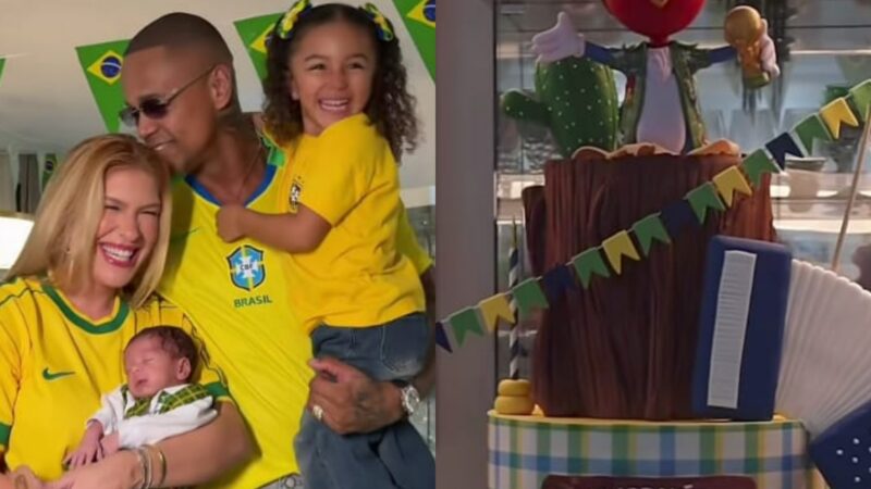 Com tema criativo, Lore Improta e Léo Santana celebram o primeiro mesversário do filho