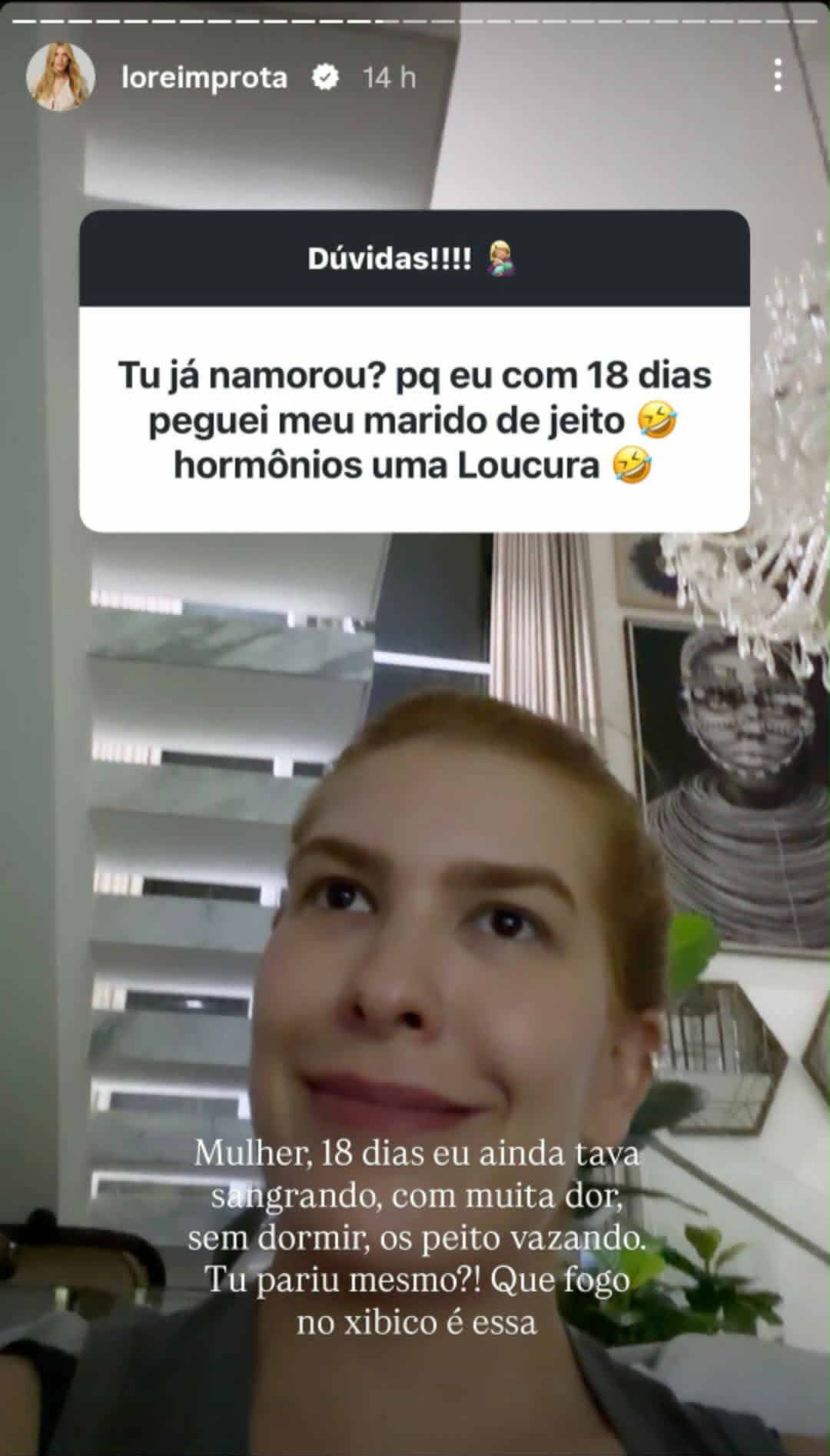 Lore Improta fala sobre vida íntima com Léo Santana após o parto