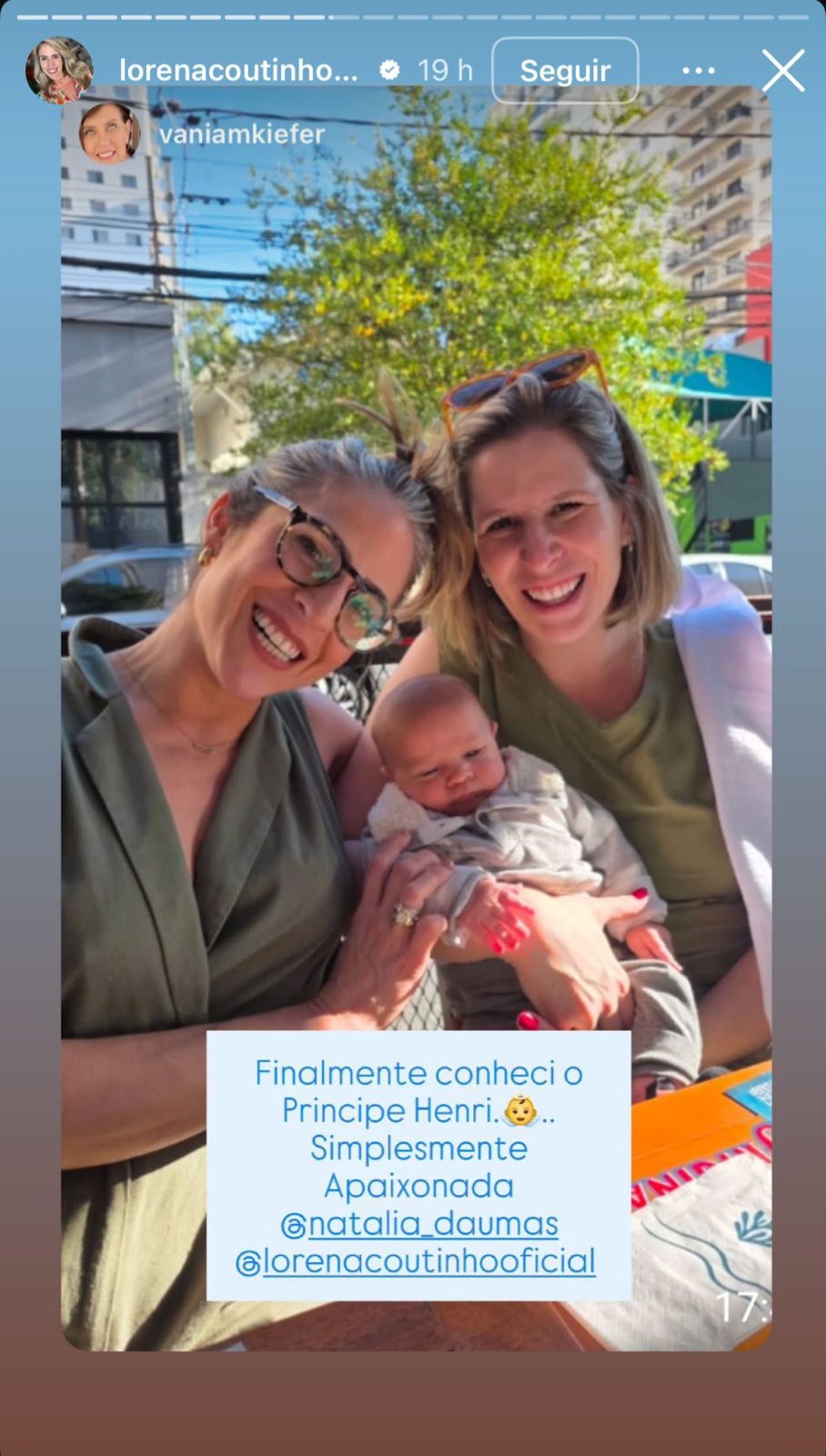 Lorena Coutinho e Natália Daumas com o filho, Henri - Foto: Reprodução / Instagram @lorenacoutinhooficial