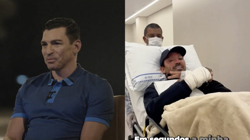 Um ano após ter 18% do corpo queimado, ex-jogador se casou e terá mais um filho