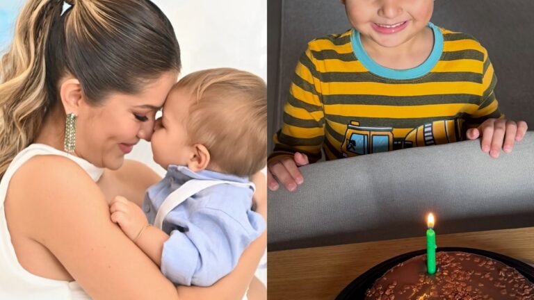 Filha do cantor Leandro emociona ao celebrar 4 anos do filho: ‘Mudou a minha vida’